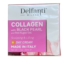 Delfanti Milano Collagen W Black Pearl Red Algae Gel Day Cream 1.7 fl Oz Sealed